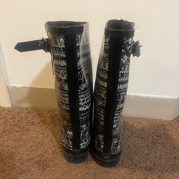 Women's The Sak Fur Insulated Rain Boots Peace  Size 10 - Picture 4 of 6